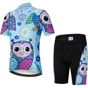 Cycling Jersey Shorts Set padded Suit Kid's Bicycle Tops Shirt Mountain Bike Riding in Kuwait