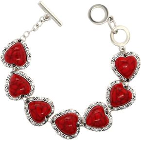 Love Heart Turquoise Link Statement Bracelets Bohemian Style Gemstone Chain Cuff Bracelets for Women Girl Fashio Elegant Shiny Jewelry Gift