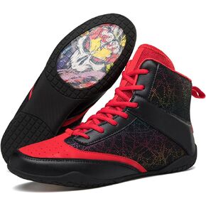 حذاء مصارعة رجالي احترافي من Zivopah، حذاء تدريب خفيف الوزن ومسامي، حذاء متين للمصارعة والملاكمة ورفع الأثقال in Kuwait