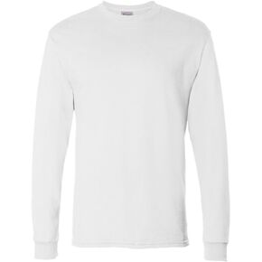 Hanes Men's Essentials Long-Sleeve T-Shirt, Crewneck Cotton T-Shirts for Men, 2-Pack