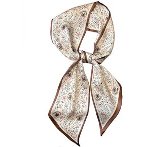 kcctoo 59" Long Silk Like Head Scarf Women's Fashion Square Neck Satin Scarfs for Bag Hair Scarves Gift 59 * 5.9"
