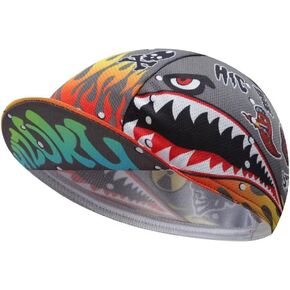 BikingBros Skull Cycling Cap - Polyester Skeleton Cycling Hat-Under Helmet - Funny Cycling Helmet Liner One Size