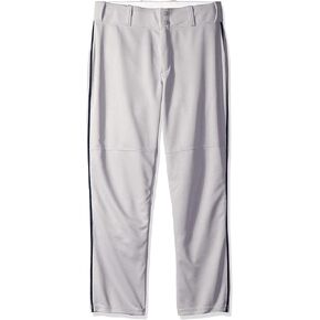 Alleson Athletic Boys Youth Baseball Pants with Braid, Grey/Navy, Medium