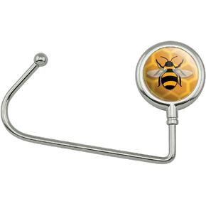 GRAPHICS & MORE Bee on Honeycomb Purse Bag Hanger Holder Hook