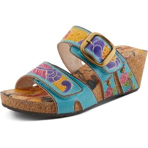 Spring Step L'Artiste Women's BRISEIS - Hand-Painted Slip-On Sandals for Stylish Wanderers