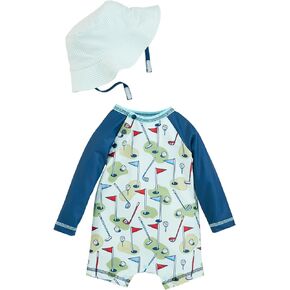 Mud Pie Boys' Standard Golf One Piece with Hat