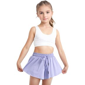 COZYMATE Butterfly Shorts 2 in 1 Girls Flowy Skirt Shorts with Pockets Preppy Shorts for Dance Running Gym Sports Tennis