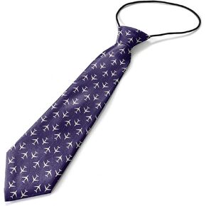 Toddler Size ( Airplanes ) Pre-Tied Adjustable Novelty Necktie, Fashion Conversational Neck Strap Ties for Boys and Children, for Wedding Parties Events