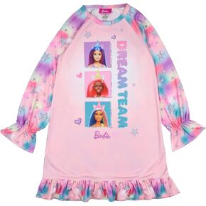 INTIMO Barbie Girls' Dream Team Characters Unicorn Sleep Pajama Dress Nightgown
