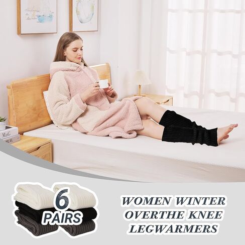 6 أزواج من ملابس تدفئة الساق البيضاء للنساء من الثمانينيات لأزياء باربي النسائية وإكسسوارات Y2K in Kuwait