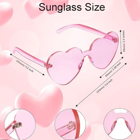 عصابات رأس على شكل قلب وردي ونظارات شمسية على شكل قلب للنساء في عيد الحب، إكسسوارات الحفلات، زي كيوبيد، إكسسوار أعياد الميلاد وحفلات الزفاف in Kuwait