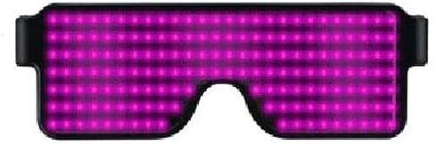 LED Glowing Glasses, 7 Colors USB Rechargeable Light up Glasses with 7 Flashing Modes for Parties, Halloween, Christmas(Color random delivery) in Saudi Arabia