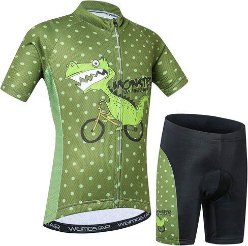 Cycling Jersey Shorts Set padded Suit Kid's Bicycle Tops Shirt Mountain Bike Riding in Saudi Arabia