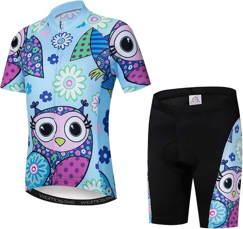 Cycling Jersey Shorts Set padded Suit Kid's Bicycle Tops Shirt Mountain Bike Riding in Kuwait