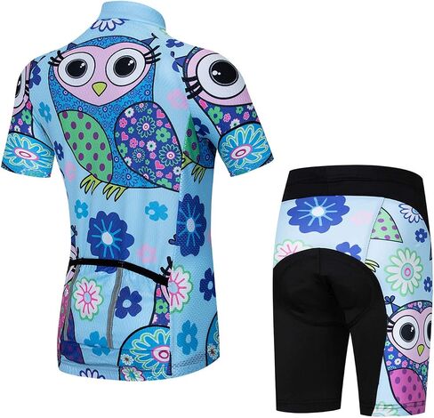 Cycling Jersey Shorts Set padded Suit Kid's Bicycle Tops Shirt Mountain Bike Riding in Kuwait