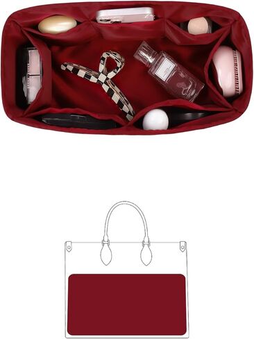 Onthego Bags Organizer, Silky Bag Insert Compatible with LV Onthego PM/MM/GM, Lightweight Handbag Shaper for Daily Use (Custom Color) in Saudi Arabia