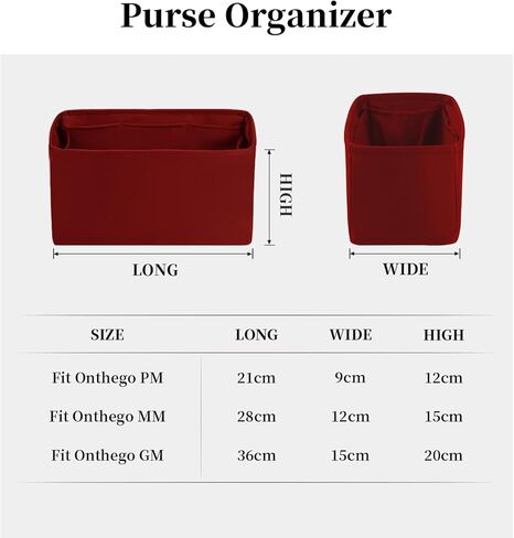 Onthego Bags Organizer, Silky Bag Insert Compatible with LV Onthego PM/MM/GM, Lightweight Handbag Shaper for Daily Use (Custom Color) in Saudi Arabia