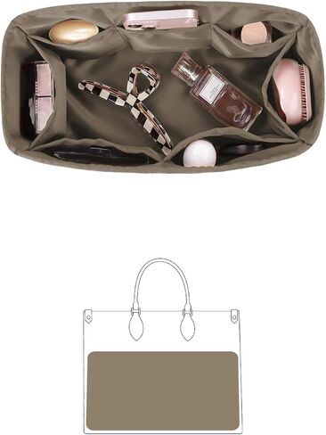 Onthego Bags Organizer, Silky Bag Insert Compatible with LV Onthego PM/MM/GM, Lightweight Handbag Shaper for Daily Use (Custom Color) in Saudi Arabia