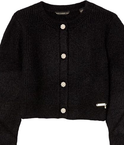 GUESS girls Fuzzy Cardigan Sweater With Jewel Buttons Cardigan Sweater (pack of 1) in Saudi Arabia