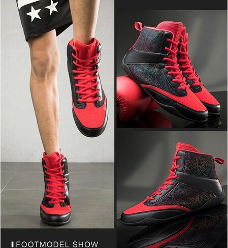 Zivopah Professional Mens Wrestling Shoes Lightweight Breathable Training Shoe Durable Shoes for Wrestling, Boxing, Weightlifting in Kuwait