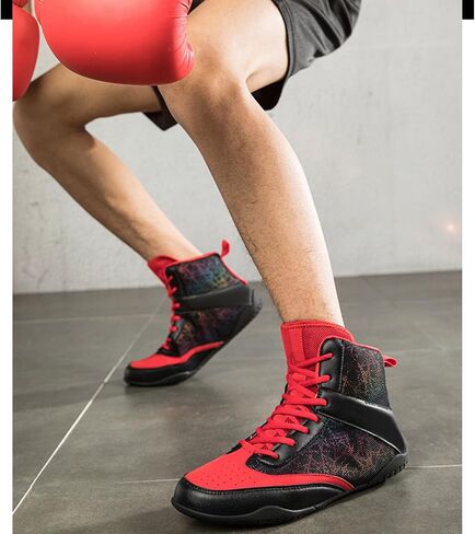 Zivopah Professional Mens Wrestling Shoes Lightweight Breathable Training Shoe Durable Shoes for Wrestling, Boxing, Weightlifting in Kuwait