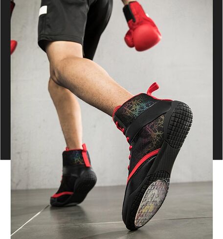 Zivopah Professional Mens Wrestling Shoes Lightweight Breathable Training Shoe Durable Shoes for Wrestling, Boxing, Weightlifting in Kuwait