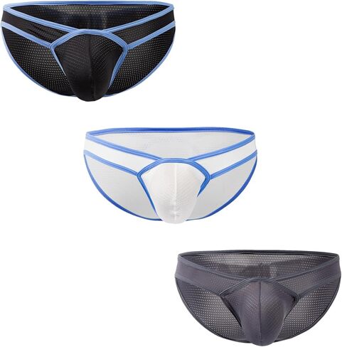 Maiclaice Men's Ice Silk Bikini Low Rise Briefs Underwear in Saudi Arabia