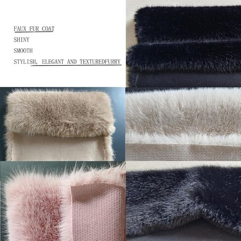 Fur Coat for Women,Faux Furry Long Sleeve Cropped Fluffy Jacket Shaggy Warm Winter Outerwear in Saudi Arabia