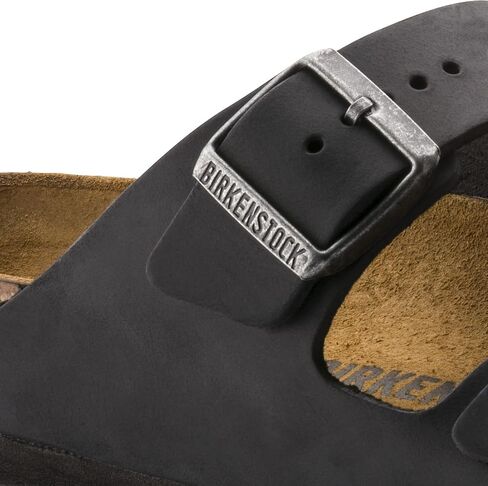 Birkenstock Arizona Leather Sandal - Men's Black Oiled Leather, 43.0 in Saudi Arabia