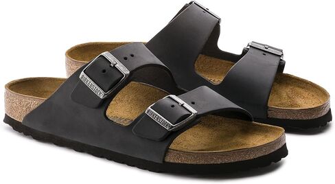 Birkenstock Arizona Leather Sandal - Men's Black Oiled Leather, 43.0 in Saudi Arabia