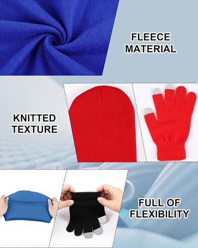 Panitay 150 Pcs Winter Beanies Gloves Fleece Throw Blankets in Bulk Winter Unisex Hat Touchscreen Gloves for Men Woman Homeless Shelter Donating Warm Gift in Saudi Arabia