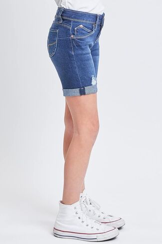 YMI Girls Wannabettafit Mid-Rise Bike Shorts with Roll Cuffs in Saudi Arabia