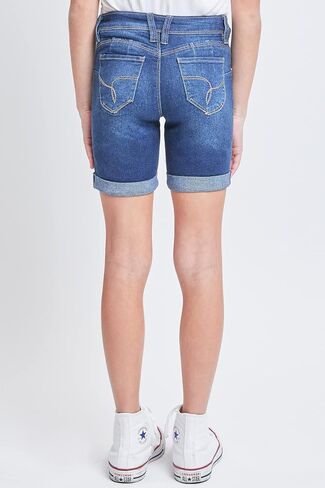 YMI Girls Wannabettafit Mid-Rise Bike Shorts with Roll Cuffs in Saudi Arabia