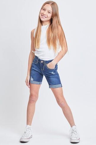 YMI Girls Wannabettafit Mid-Rise Bike Shorts with Roll Cuffs in Saudi Arabia