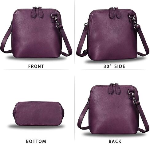 Genuine Leather Crossbody Bag for Women Vintage Style Handmade Satchels Small Shoulder Bag Handbag Purses in Saudi Arabia
