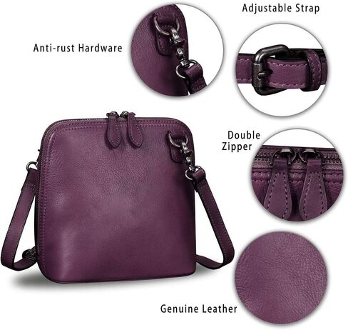 Genuine Leather Crossbody Bag for Women Vintage Style Handmade Satchels Small Shoulder Bag Handbag Purses in Saudi Arabia