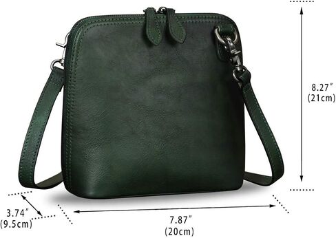 Genuine Leather Crossbody Bag for Women Vintage Style Handmade Satchels Small Shoulder Bag Handbag Purses in Saudi Arabia