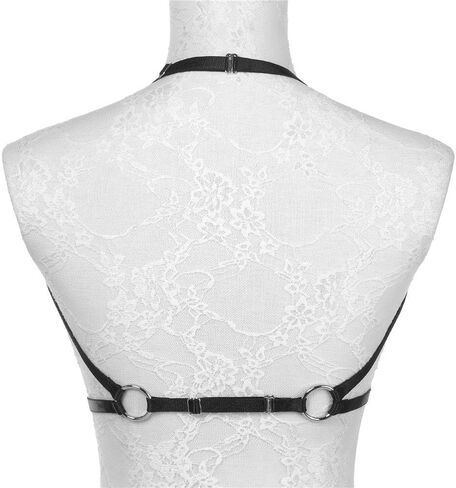 Sexy Women Body Harness Bra: Punk Women Harness Caged Bras Hollow Out Open Cup Bra Gothic Style Strappy Bralette in Kuwait