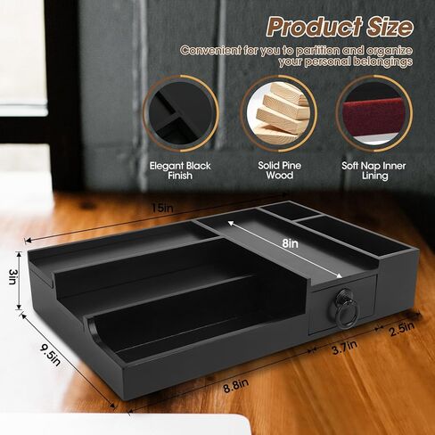 Cologne Organizer for Men 3 Tier Cologne Stand Cologne Holder with 2 Hidden Compartment, Wooden Perfume Organizer Cologne Display Shelf, Perfume Holder, Dresser Organizer in Kuwait