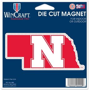 WinCraft NCAA University of Nebraska Die Cut Magnet, 4.5" x 6"
