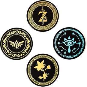 Paladone The Legend of Zelda Metal Drink Coasters with Cork Back, Set of 4