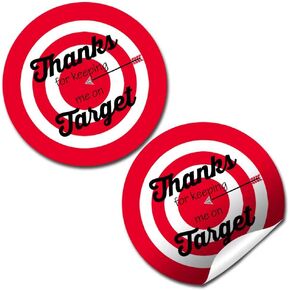 Keeping Me On Target Teacher Appreciation Thank You Sticker Labels, 40 2" Party Circle Stickers by AmandaCreation, Great for Envelope Seals & Gift Bags