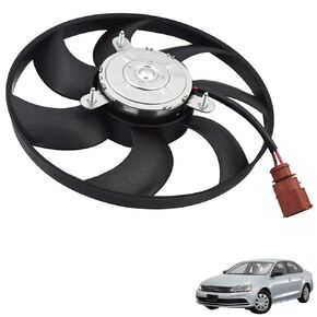 1K0959455ET Radiator Cooling Fan Assembly Right Replacement for 2006-2016 Jetta/TT/Beetle/CC/A3/Passat 200W