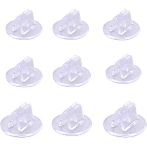 100 Pieces Game Card Stands Paper Miniature Bases Translucent Props Paper Board Card Stands Business Card Holder Plastic Clip for Business Cards Price Tags Labels Menus