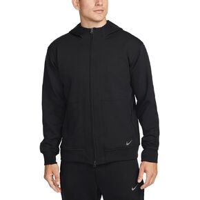 Nike Yoga Dri-FIT Men's Full-Zip Fleece Hoodie (as1, alpha, m, regular, regular, Black)