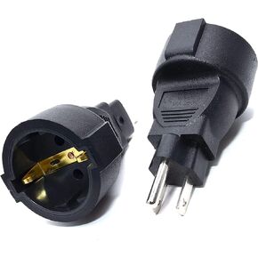 Toptekit IEC 320 C14 ذكر إلى أوروبا Schuko أنثى المقبس كابل محول قصير لـ UPS PDU، أوروبا CEE7/7 Schuko إلى IEC C14 محول التوصيل لتحويل أسلاك الطاقة الأوروبية إلى سلك IEC C13 Standard.1ft/30cm