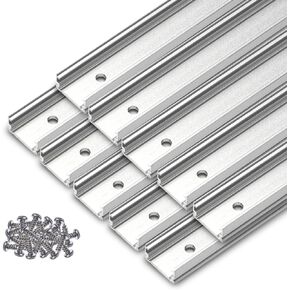 GZBtech 3.3FT*10 Pack Aluminum Channels 0.38’’x0.19’’ COB Neon Rope Light, U-Shape Track Mounting Channels Mounting Brackets