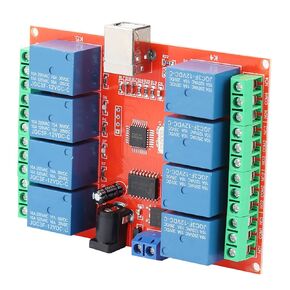 Relay Controller Module,USB Relay Board,USB Relay 12V 12V 8-Channel Computer USB Controller Switch Relay Module PC Smart Controller