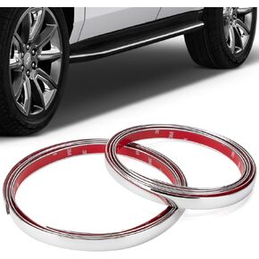 Qagea Chrome Running Board Molding Trim 2Pcs Fit for 2016-2017 Chevy Tahoe Suburban