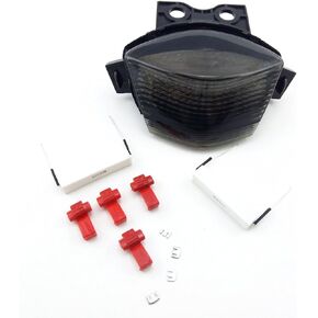 TailLights Brake Tail Lights with Integrated Turn Signals Indicators Smoke Motorcycle LED for 2006-2008 Kawasaki Ninja 650R ER6